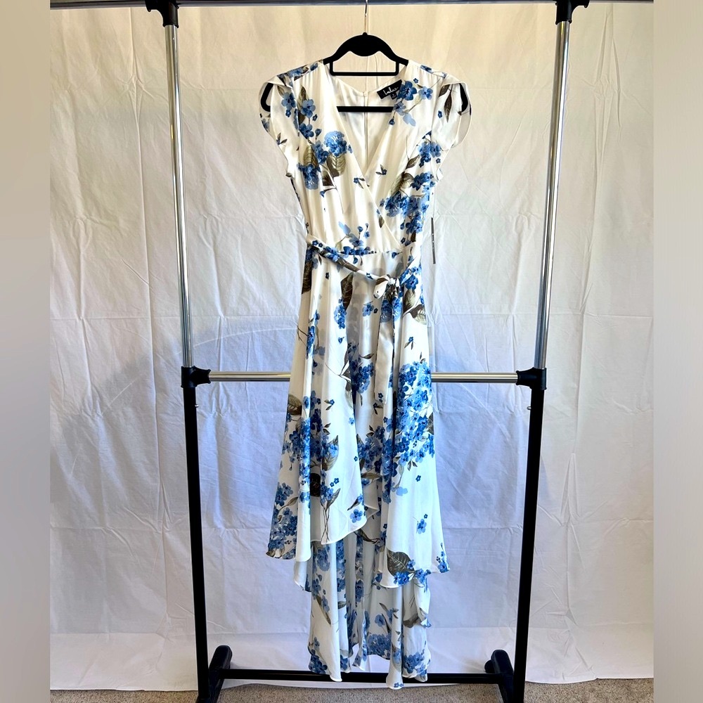 LuLu’s French Countryside White Floral High-Low Dress